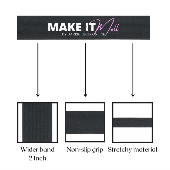 MAKE IT Melt Elastic Edge Band – 2in (Black)💰🔥 - Picture 3 of 3